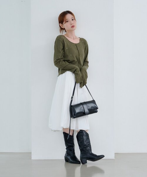 Kastane（カスタネ）の「【新色追加/2WAY/500mlペットボトル収納可】フラップワイドマルチBAG（トートバッグ・レディース・ベージュ/ブラック/アイボリー・FREE）」の4枚目の写真