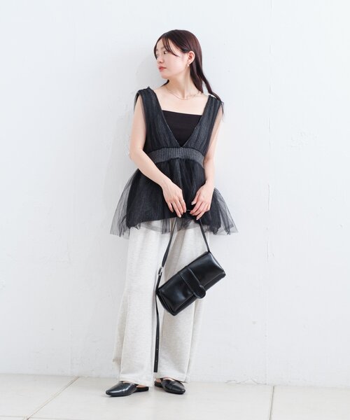 Kastane（カスタネ）の「【新色追加/2WAY/500mlペットボトル収納可】フラップワイドマルチBAG（トートバッグ・レディース・ベージュ/ブラック/アイボリー・FREE）」の5枚目の写真