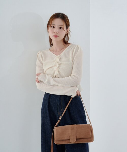 Kastane（カスタネ）の「【新色追加/2WAY/500mlペットボトル収納可】フラップワイドマルチBAG（トートバッグ・レディース・ベージュ/ブラック/アイボリー・FREE）」の9枚目の写真