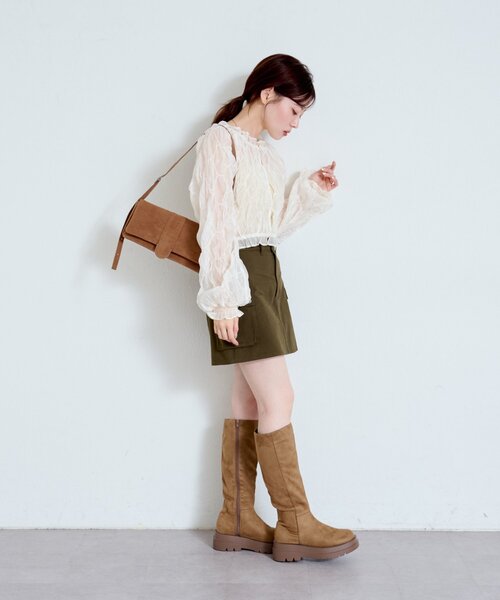 Kastane（カスタネ）の「【新色追加/2WAY/500mlペットボトル収納可】フラップワイドマルチBAG（トートバッグ・レディース・ベージュ/ブラック/アイボリー・FREE）」の18枚目の写真