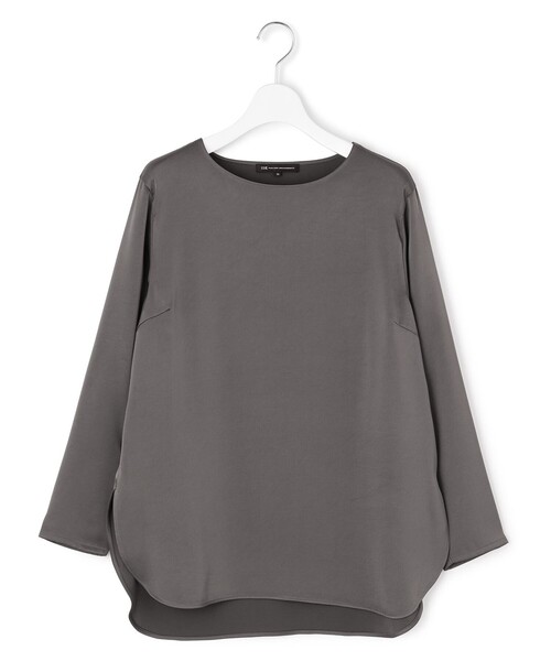 23区 L(ニジュウサンクオオキイサイズ)の「【洗える】サテン ロングスリーブ Tシャツ(Tシャツ/カットソー・レディース・ブラウン系/ライトオレンジ系/アイボリー系/スカイブルー系/グレー系・44/48/46)」の9枚目の写真