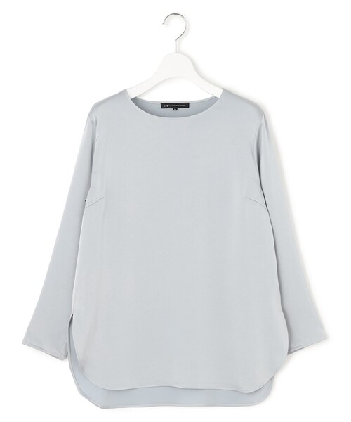 23区 L(ニジュウサンクオオキイサイズ)の「【洗える】サテン ロングスリーブ Tシャツ(Tシャツ/カットソー・レディース・ブラウン系/ライトオレンジ系/アイボリー系/スカイブルー系/グレー系・44/48/46)」の10枚目の写真