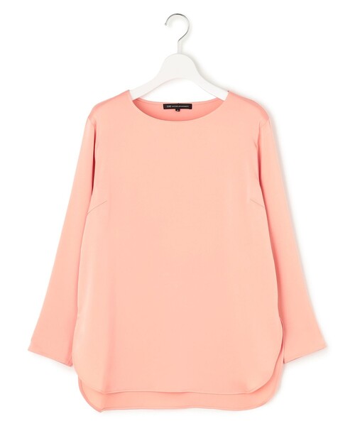 23区 L(ニジュウサンクオオキイサイズ)の「【洗える】サテン ロングスリーブ Tシャツ(Tシャツ/カットソー・レディース・ブラウン系/ライトオレンジ系/アイボリー系/スカイブルー系/グレー系・44/48/46)」の11枚目の写真