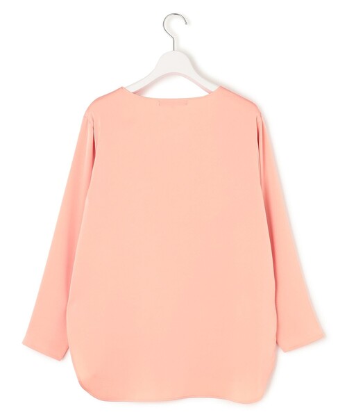 23区 L(ニジュウサンクオオキイサイズ)の「【洗える】サテン ロングスリーブ Tシャツ(Tシャツ/カットソー・レディース・ブラウン系/ライトオレンジ系/アイボリー系/スカイブルー系/グレー系・44/48/46)」の12枚目の写真