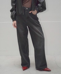 バックリボンワイドデニム / Back Ribbon Wide Denim