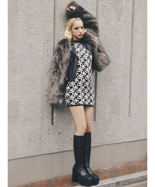 レイヤードエコファーライダースジャケット（ライダースジャケット