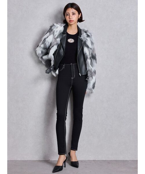 GYDA エコファーライダース レイヤードエコファーライダースジャケット（ライダース