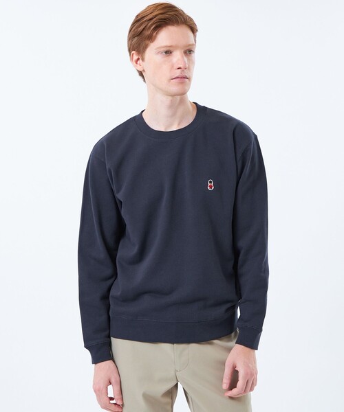 MACKINTOSH PHILOSOPHY（ﾏｯｷﾝﾄｯｼｭ ﾌｨﾛｿﾌｨｰ）の「【WEB&一部店舗限定】バッキンガムベア 10オンス裏パイル ワンポイントクルーネック（Tシャツ/カットソー・メンズ・ブルー系その他3/ホワイト/ダークネイビー/グリーン系その他5・38/40/42）」の3枚目の写真