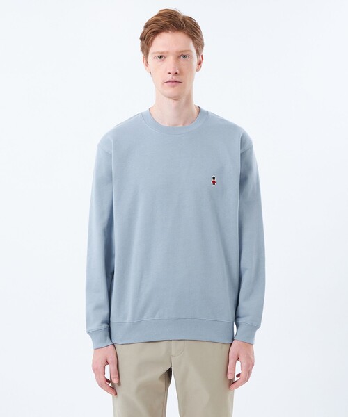 MACKINTOSH PHILOSOPHY（ﾏｯｷﾝﾄｯｼｭ ﾌｨﾛｿﾌｨｰ）の「【WEB&一部店舗限定】バッキンガムベア 10オンス裏パイル ワンポイントクルーネック（Tシャツ/カットソー・メンズ・ブルー系その他3/ホワイト/ダークネイビー/グリーン系その他5・38/40/42）」の9枚目の写真