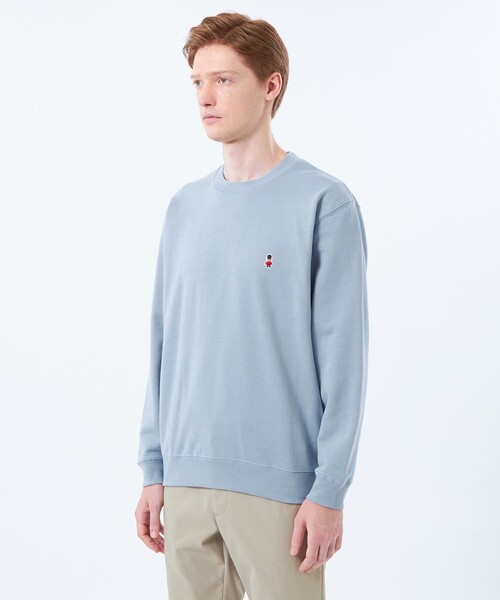 MACKINTOSH PHILOSOPHY（ﾏｯｷﾝﾄｯｼｭ ﾌｨﾛｿﾌｨｰ）の「【WEB&一部店舗限定】バッキンガムベア 10オンス裏パイル ワンポイントクルーネック（Tシャツ/カットソー・メンズ・ブルー系その他3/ホワイト/ダークネイビー/グリーン系その他5・38/40/42）」の10枚目の写真