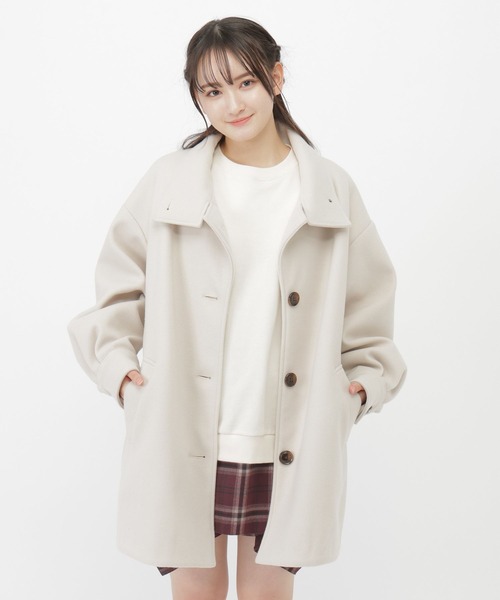 GLOBAL WORK（グローバルワーク）｜ステンカラーコート（ベージュ系