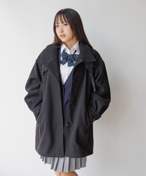 ウーリーテックミドルコート/AND YUA ANY/576811（ステンカラーコート