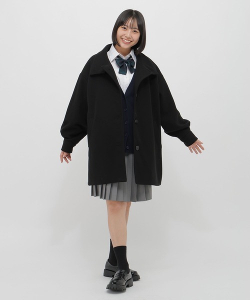 ウーリーテックミドルコート/AND YUA ANY/576811（ステンカラーコート