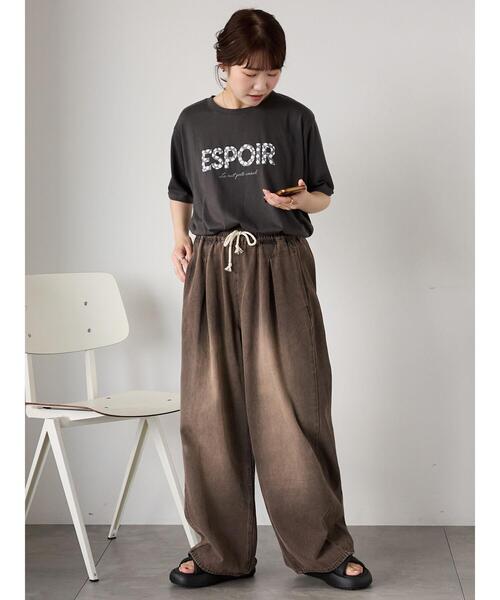 ehka sopo（エヘカソポ）の「ヴィンテージ加工イージーデニムパンツ（その他パンツ・レディース・サックスブルー/ブルー/チャコールグレー・F）」の5枚目の写真