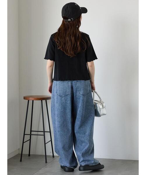 ehka sopo（エヘカソポ）の「ヴィンテージ加工イージーデニムパンツ（その他パンツ・レディース・サックスブルー/ブルー/チャコールグレー・F）」の16枚目の写真