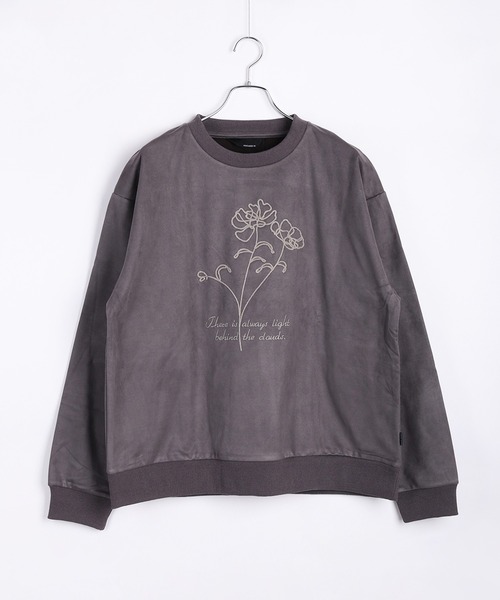 WESTSEA(ウエストシー)の「裏起毛 カットスウェード フラワーチェーン刺繍トレーナー 長袖(スウェット・メンズ・チャコールグレー/ネイビー/ブラウン・M/L)」の18枚目の写真
