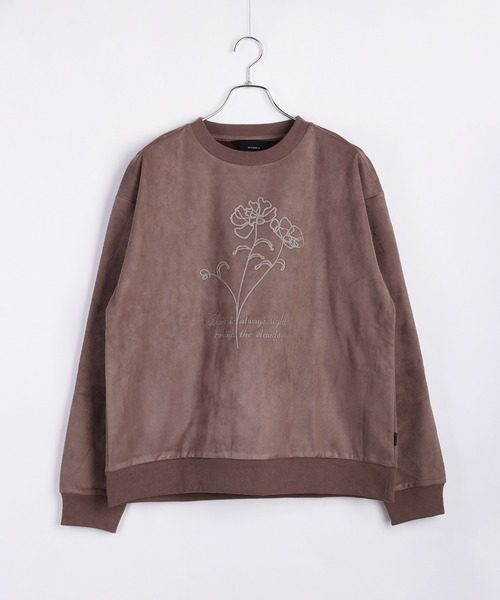 WESTSEA(ウエストシー)の「裏起毛 カットスウェード フラワーチェーン刺繍トレーナー 長袖(スウェット・メンズ・チャコールグレー/ネイビー/ブラウン・M/L)」の21枚目の写真