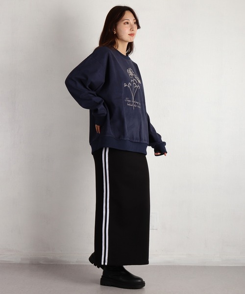 WESTSEA(ウエストシー)の「裏起毛 カットスウェード フラワーチェーン刺繍トレーナー 長袖(スウェット・メンズ・チャコールグレー/ネイビー/ブラウン・M/L)」の16枚目の写真