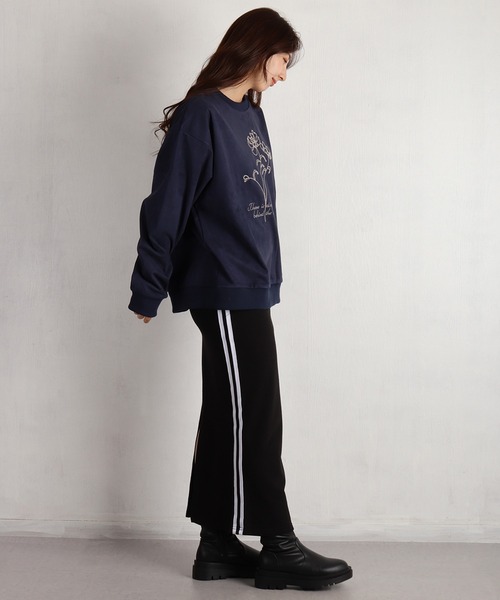 WESTSEA(ウエストシー)の「裏起毛 カットスウェード フラワーチェーン刺繍トレーナー 長袖(スウェット・メンズ・チャコールグレー/ネイビー/ブラウン・M/L)」の17枚目の写真