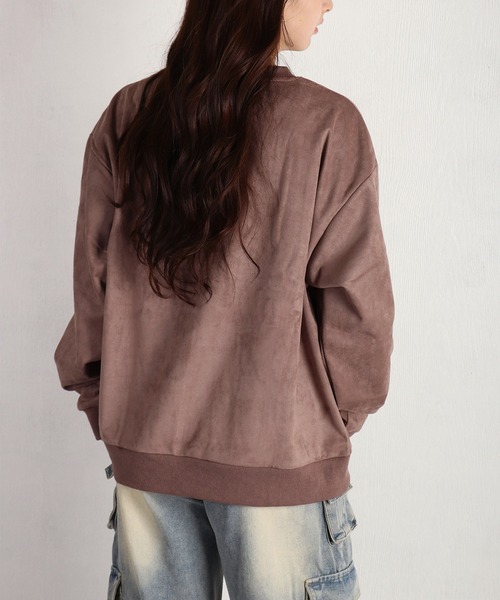 WESTSEA(ウエストシー)の「裏起毛 カットスウェード フラワーチェーン刺繍トレーナー 長袖(スウェット・メンズ・チャコールグレー/ネイビー/ブラウン・M/L)」の6枚目の写真