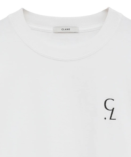 CLANE(クラネ)の「CLANE/クラネ/LOGO BASIC LONG TEE(Tシャツ/カットソー・レディース・ブラック/ホワイト・1/2)」の4枚目の写真