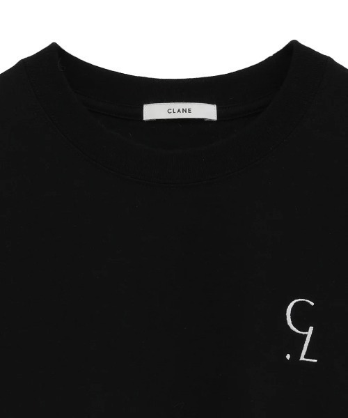 CLANE(クラネ)の「CLANE/クラネ/LOGO BASIC LONG TEE(Tシャツ/カットソー・レディース・ブラック/ホワイト・1/2)」の10枚目の写真