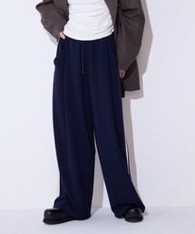 ジーナシス JEANASIS ウエストゴムで楽ちんだけど安心キレイな ワイドパンツ 黒 《お買い得》ジーナシス JEANASIS イージーパンツ ドット柄