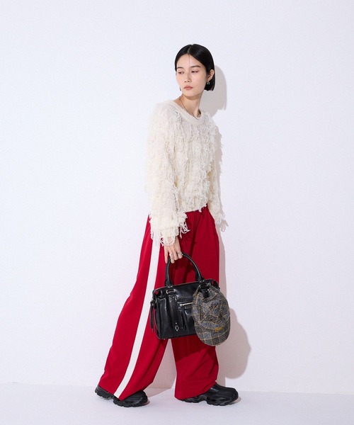 JEANASIS（ジーナシス）の「サイドラインタックパンツ/591317（その他パンツ・レディース・ネイビー系/ホワイト系その他/レッド系その他・FREE）」の5枚目の写真