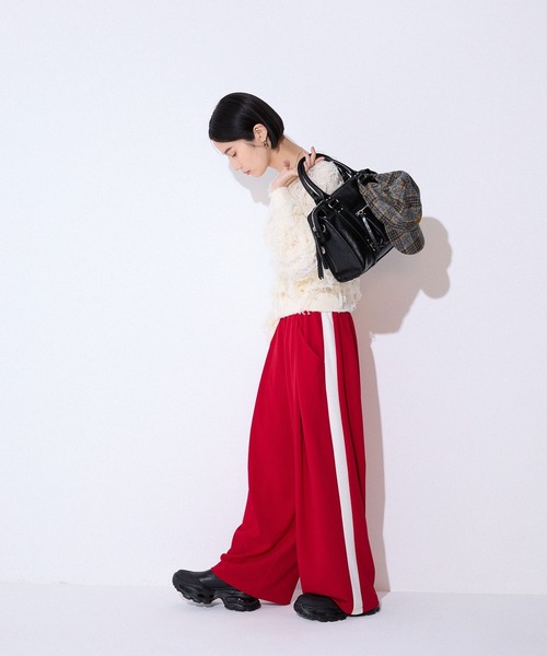 JEANASIS（ジーナシス）の「サイドラインタックパンツ/591317（その他パンツ・レディース・ネイビー系/ホワイト系その他/レッド系その他・FREE）」の6枚目の写真