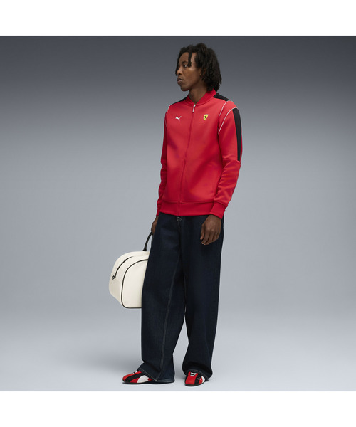 極美品 PUMA プーマ フェラーリ 刺繍ロゴ グレー ジャージ 人気 PUMA ジャージ プーマ メンズ フェラーリ レース MT7 ジャケット