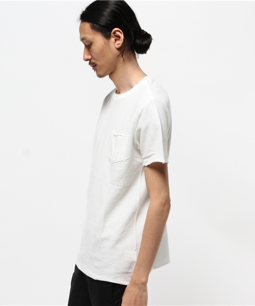 BHY-biography(ビーエイチワイバイオグラフィー)の「60/40AFTER SURF U-NECK TEE(Tシャツ/カットソー・メンズ・ブラック/ブルー/ホワイト・44/48/46)」の4枚目の写真