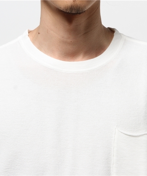 BHY-biography(ビーエイチワイバイオグラフィー)の「60/40AFTER SURF U-NECK TEE(Tシャツ/カットソー・メンズ・ブラック/ブルー/ホワイト・44/48/46)」の6枚目の写真
