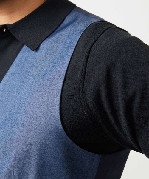 MICHEL KLEIN HOMME (ミッシェルクランオム)の「【セットアップ】デニム調リバーシブルベスト(ベスト・メンズ・ブルー/ブラック・MEDIUM/LARGE/X-LARGE)」の9枚目の写真