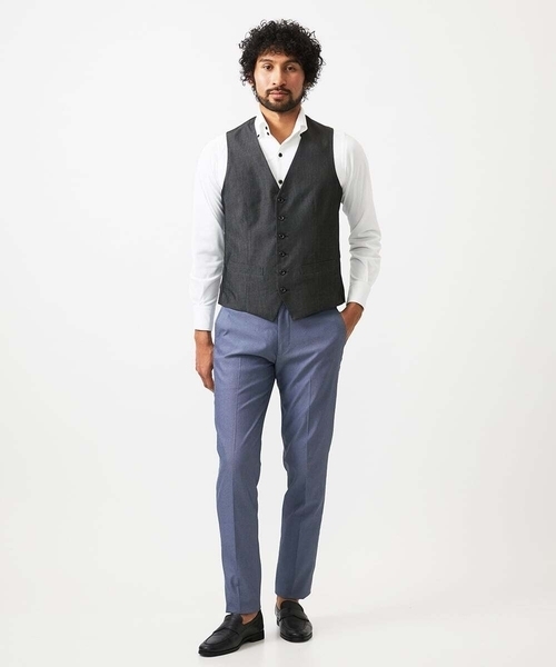 MICHEL KLEIN HOMME (ミッシェルクランオム)の「【セットアップ】デニム調リバーシブルベスト(ベスト・メンズ・ブルー/ブラック・MEDIUM/LARGE/X-LARGE)」の11枚目の写真