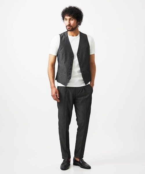 MICHEL KLEIN HOMME (ミッシェルクランオム)の「【セットアップ】デニム調リバーシブルベスト(ベスト・メンズ・ブルー/ブラック・MEDIUM/LARGE/X-LARGE)」の13枚目の写真