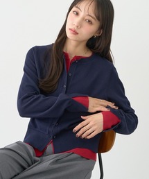 earth music&ecology | バイカラーレイヤード風カーディガン(カーディガン/ボレロ)