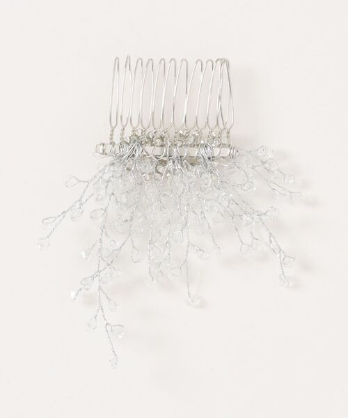 Cupid Heart(キューピッドハート)の「【Cupid Heart】結婚式用!ビジューヘアコム(バレッタ/ヘアクリップ・レディース・シルバー・MEDIUM)」の14枚目の写真