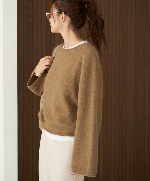 追加》Baby Alpaca ラグラン プルオーバー（ニット/セーター）｜Plage