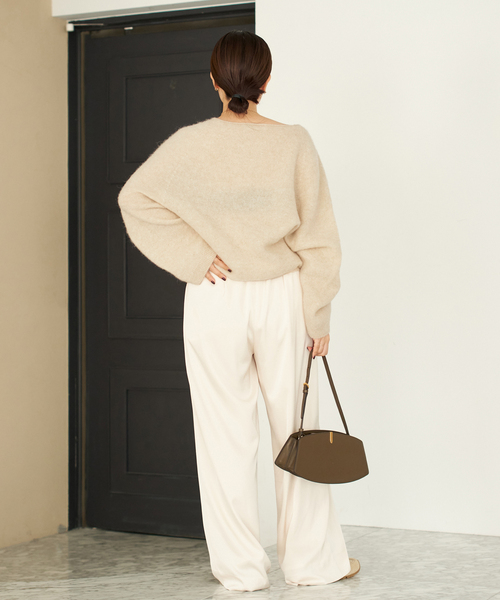 【新品】プラージュ　Baby Alpacaラグランプルオーバー　ベージュ　ニット 追加》Baby Alpaca ラグラン プルオーバー（ニット／セーター