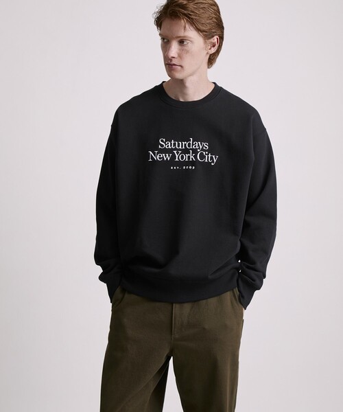 Saturdays NYC(サタデーズ ニューヨークシティ )の「Bowery Miller Standard Sweatshirt(スウェット・メンズ・オレンジ/ブラック/グレー・X-SMALL/XL/S/M/L)」の4枚目の写真