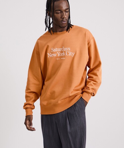 Saturdays NYC(サタデーズ ニューヨークシティ )の「Bowery Miller Standard Sweatshirt(スウェット・メンズ・オレンジ/ブラック/グレー・X-SMALL/XL/S/M/L)」の8枚目の写真