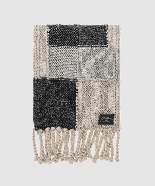 Wool Cotton Mix Knit Scarf