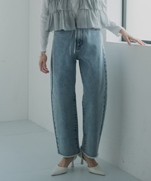 Petitjo | 小さいサイズ カーブデニムパンツ(セットアップ対応・上下別売り) 低身長さん・小柄女性(デニムパンツ)