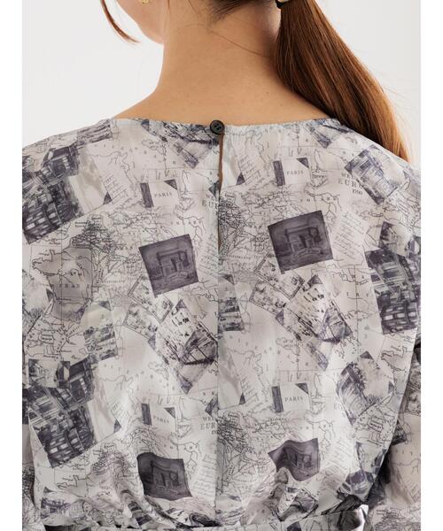 Te chichi（テチチ）の「マップパターンプリントワンピース（ワンピース・レディース・ベージュ/ブラック・F）」の5枚目の写真