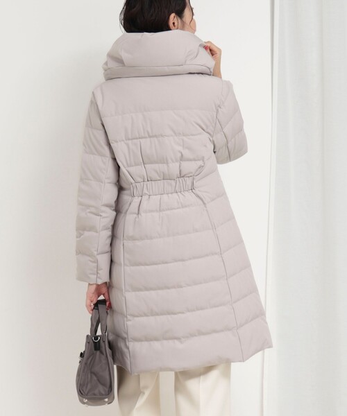 セール】《撥水》ストレッチライトタフタロングコート（ダウン
