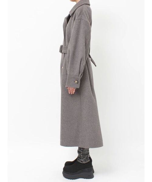 セール】スタンドネックダブルカラーコート（ステンカラーコート