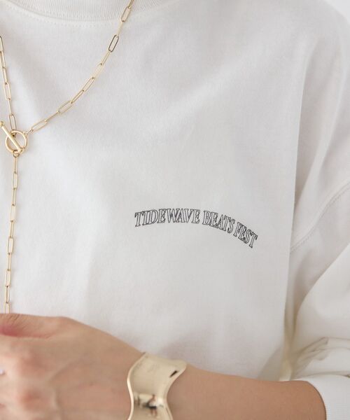 AMERICAN HOLIC(アメリカンホリック)の「カンパニーロゴ風プリントロンT(Tシャツ/カットソー・レディース・オフホワイト/杢グレー/ネイビー・FREE)」の7枚目の写真