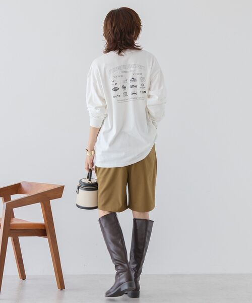AMERICAN HOLIC(アメリカンホリック)の「カンパニーロゴ風プリントロンT(Tシャツ/カットソー・レディース・オフホワイト/杢グレー/ネイビー・FREE)」の10枚目の写真