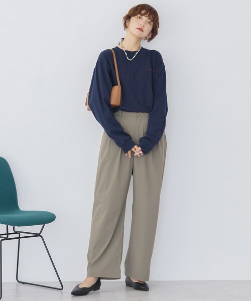 AMERICAN HOLIC(アメリカンホリック)の「カンパニーロゴ風プリントロンT(Tシャツ/カットソー・レディース・オフホワイト/杢グレー/ネイビー・FREE)」の15枚目の写真