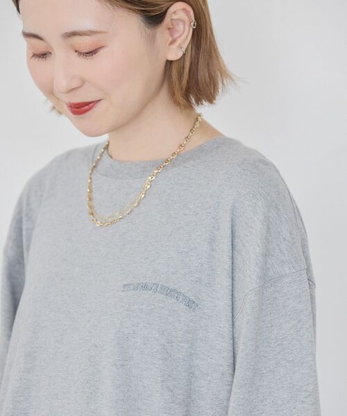 AMERICAN HOLIC(アメリカンホリック)の「カンパニーロゴ風プリントロンT(Tシャツ/カットソー・レディース・オフホワイト/杢グレー/ネイビー・FREE)」の19枚目の写真